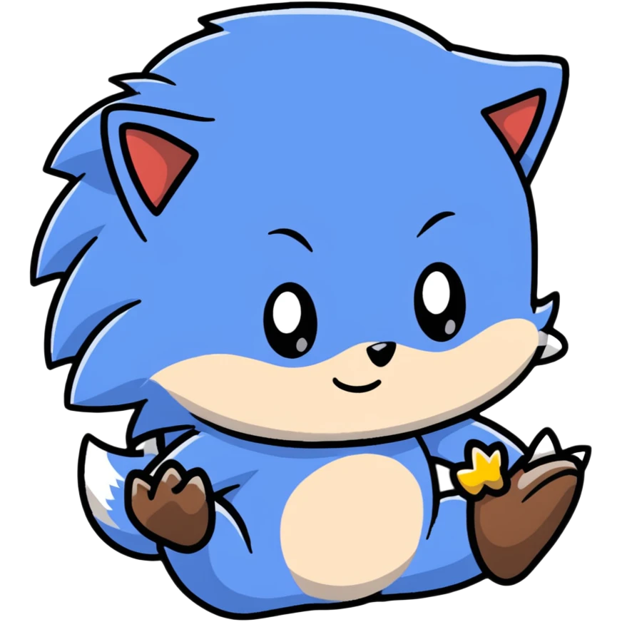 Baby Sonic the Hedgehog and baby Silver the Hedgehog together emoji