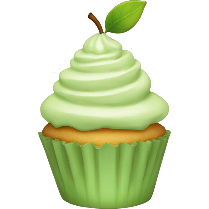 Light green pear cupcake emoji