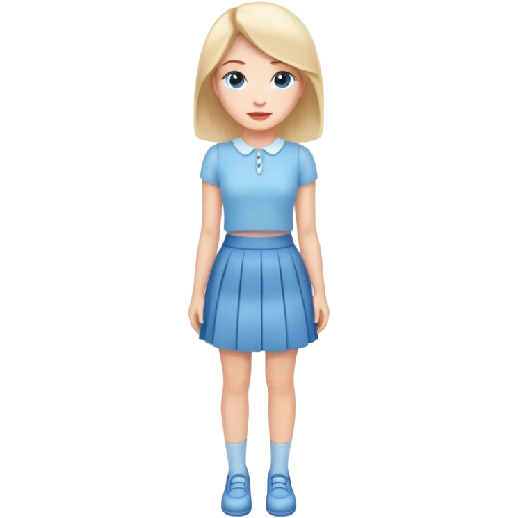 Lacey Short Light blue skirt emoji