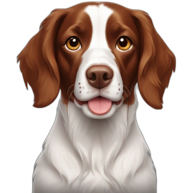 Brittany spaniel black dog emoji