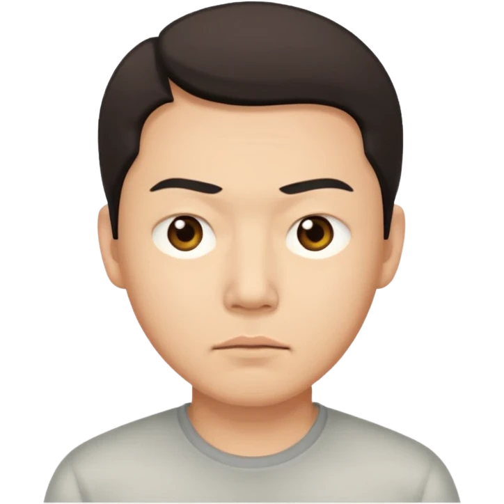 Asian man with squinting eyes emoji