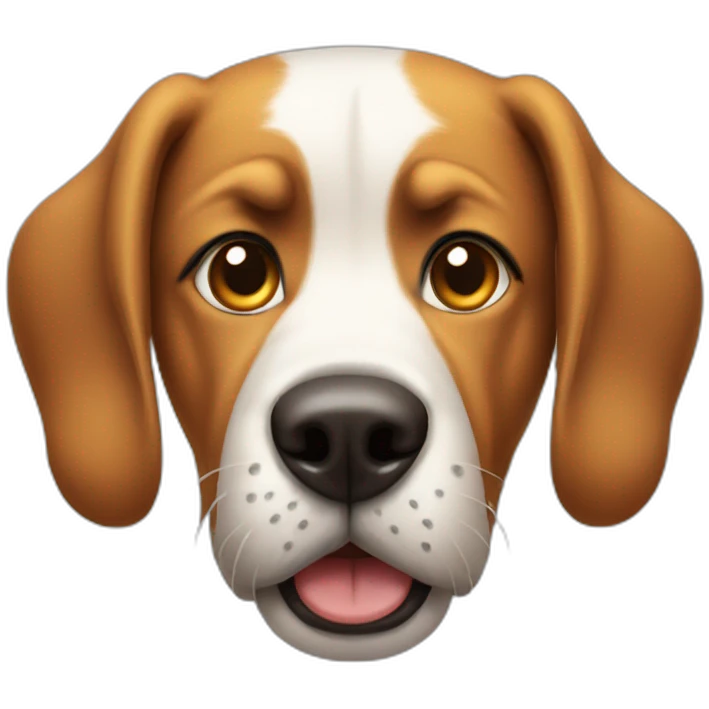 Sweating dog emoji