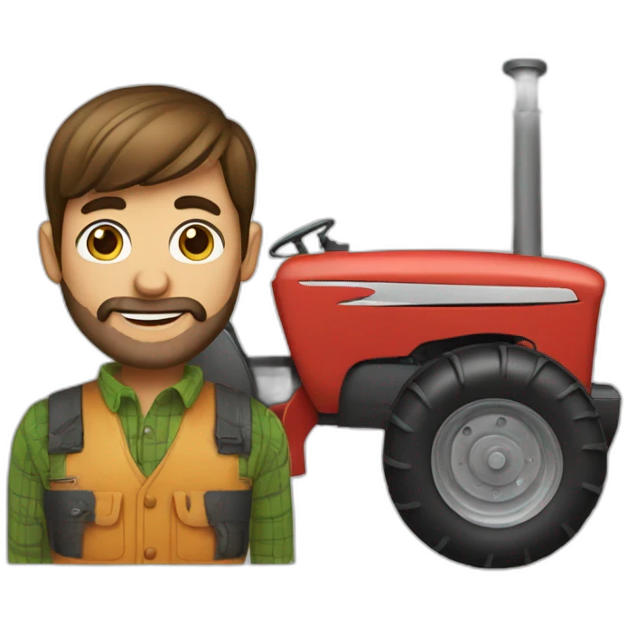 Torretto with a tractor  emoji