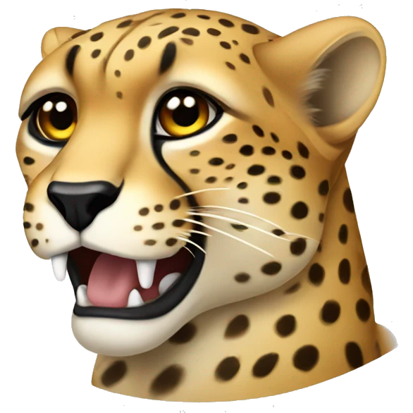 A cheetah holding a sigh that says glomour  emoji