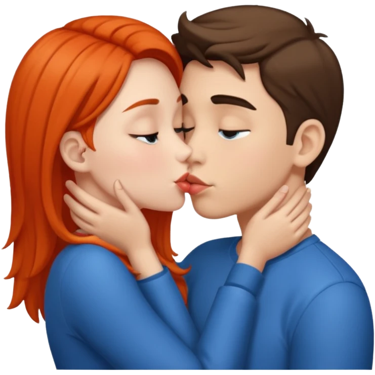 Boy kissing girl emoji