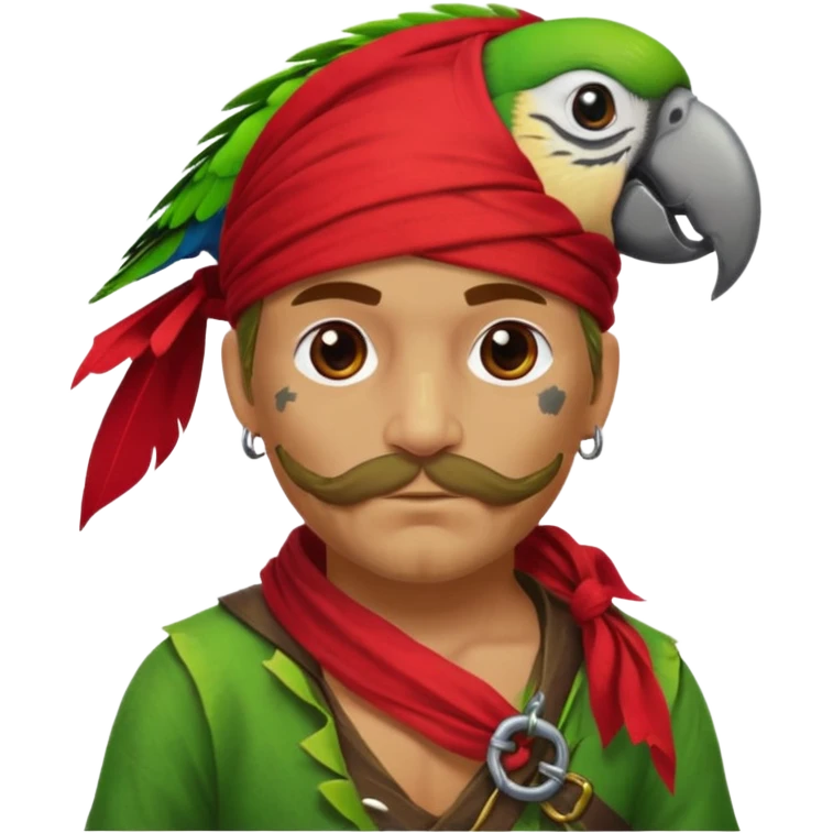 pirate and parrot emoji