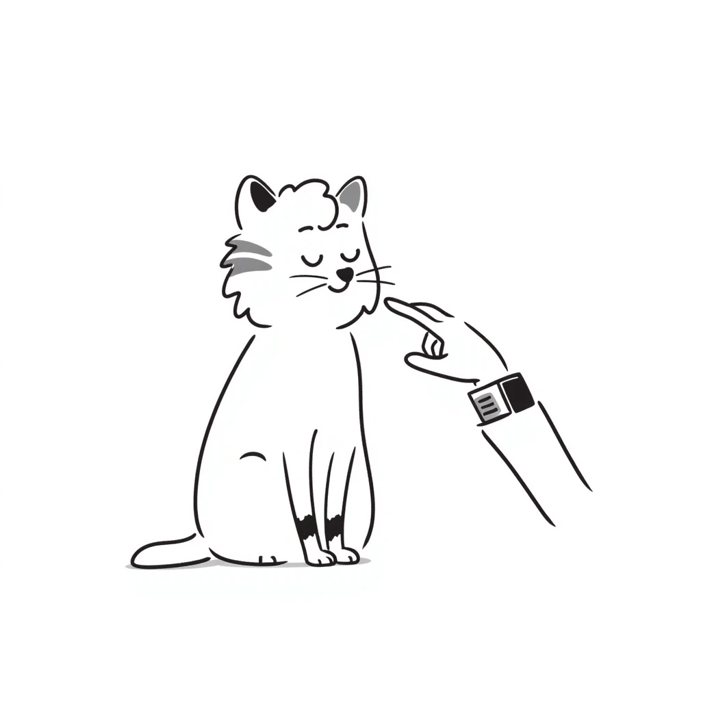 cat paw gently touching human hand, sweet connection moment emoji