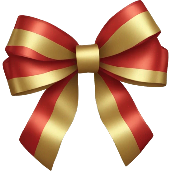 Christmas bow emoji