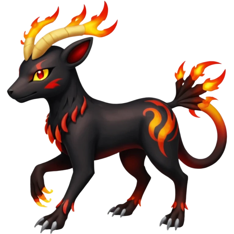 Darkrai-Giratina-Houndoom-Meloetta-Fakémon-creature-hybrid-fusion, full body emoji