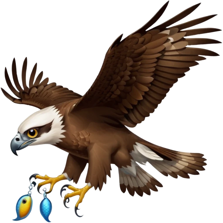 Osprey with fish emoji