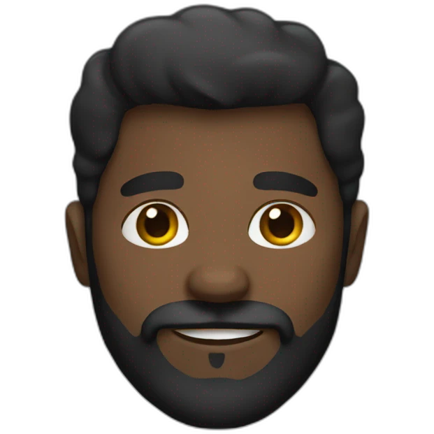 Black bearded man emoji