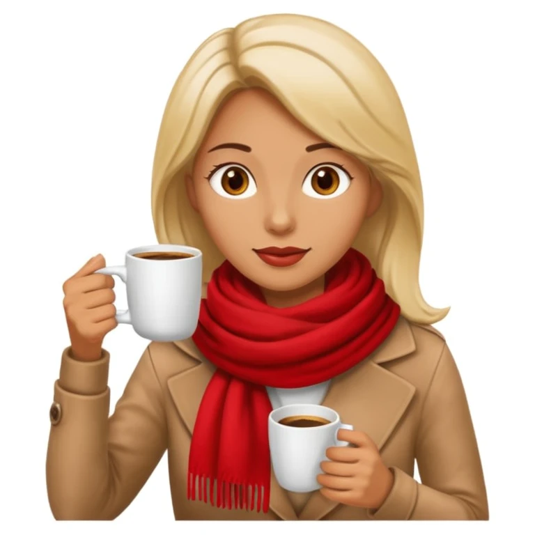 woman drinking coffee in a cafe emoji