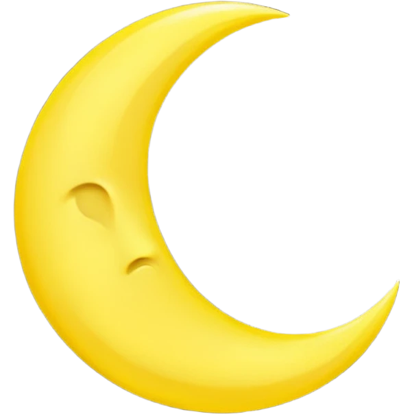 The crescent moon emoji
