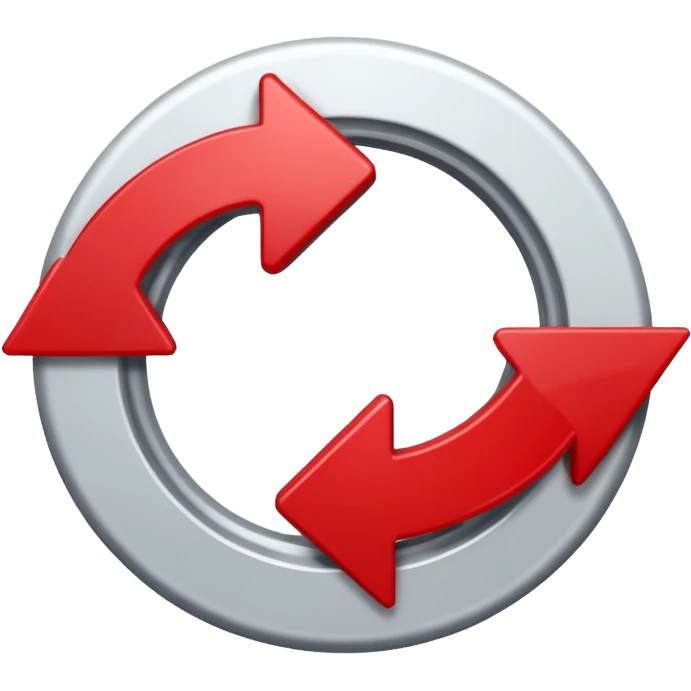 Prompt 15: "Is your backup plan."
Graphic: 🔄 Refresh/loop arrows icon (white with red highlights).
Animation: Arrows rotate smoothly.
Background: Transparent. emoji