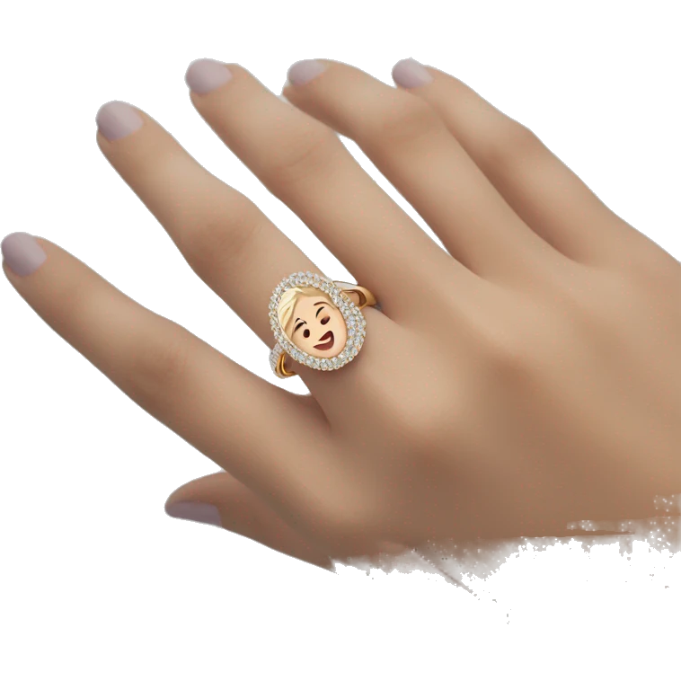 ring on a womans hand emoji