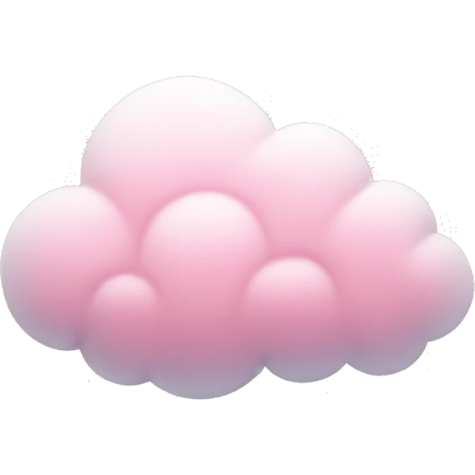 Pastel pink cloud emoji