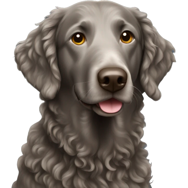 Curly coated retriever dog emoji