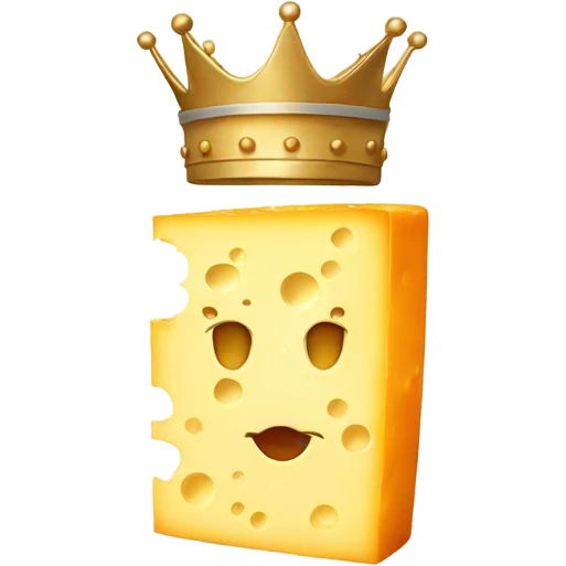 cheese with a crown emoji