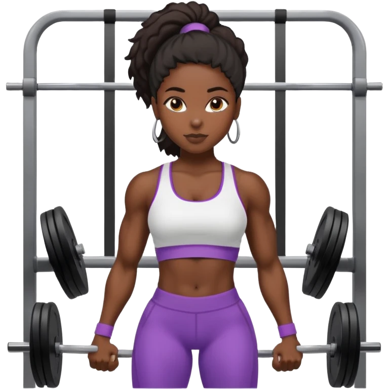 Black gym girl emoji