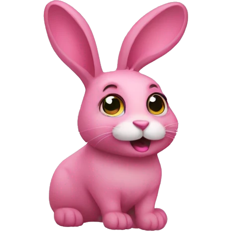 Pink rabbit  emoji