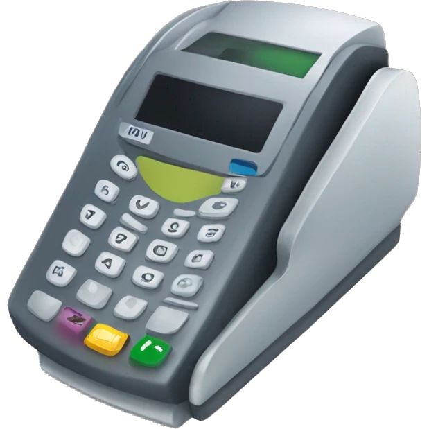 Debit card and payment terminal emoji
