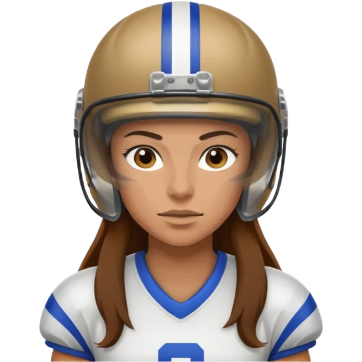 Long Haired Football Players, Female player  emoji