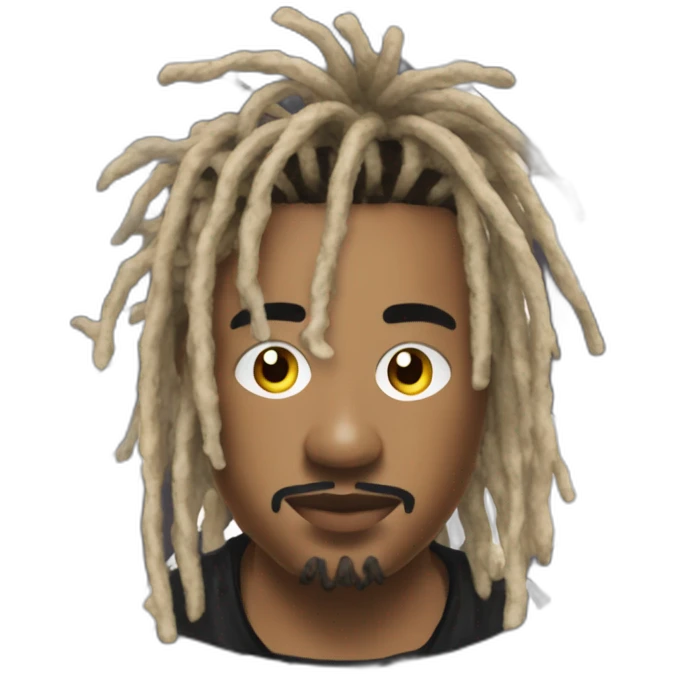 juice wrld rapper dreads mustache beard music rap legends never die emoji