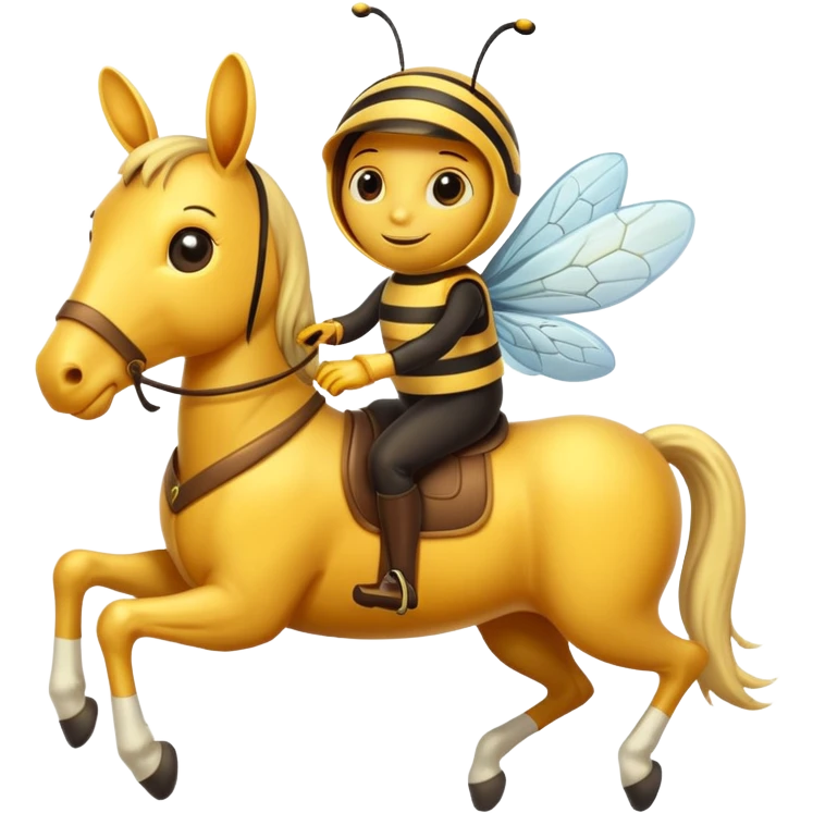 Bee riding horse emoji