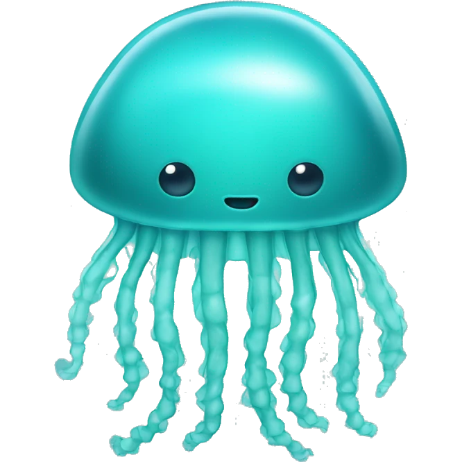 Light blue turquoise jelly fish emoji