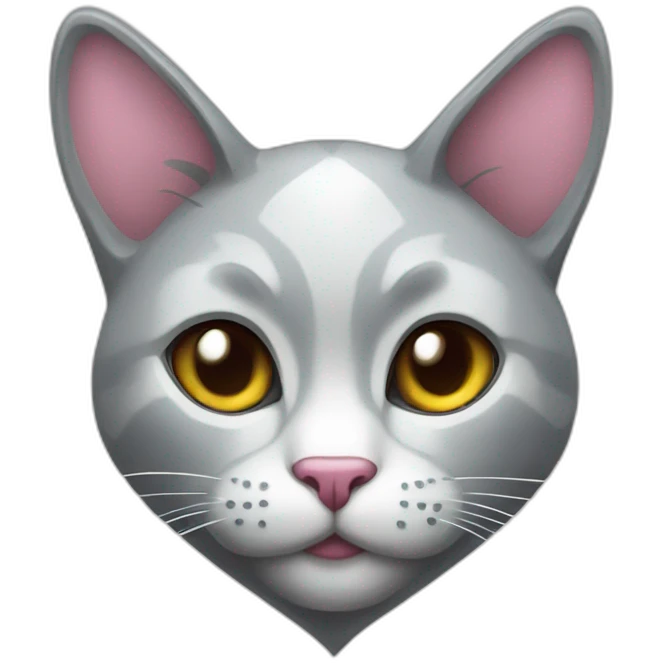 Diamond heart cat emoji