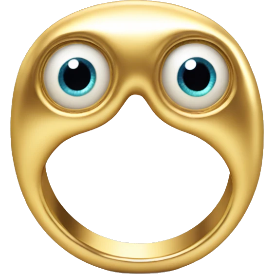 thin gold ring studded with eyeballs emoji