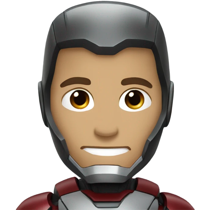 Ironman with a black and gray ironman suit emoji