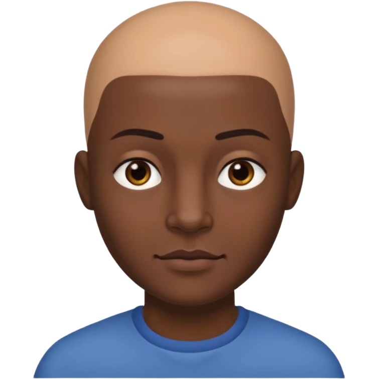 CJ From the game GTA SAN ANDRES Bald, straight jaw and slightly thick eyebrows emoji