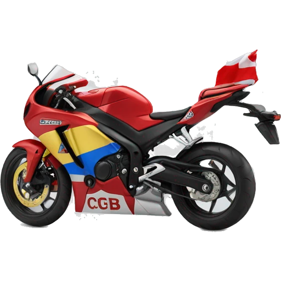 Honda Cbr con bandera de España emoji