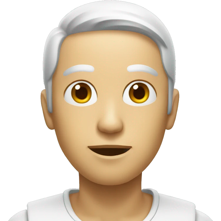 Android comendo uma maçã emoji