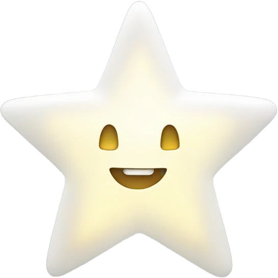 Bright white star emoji