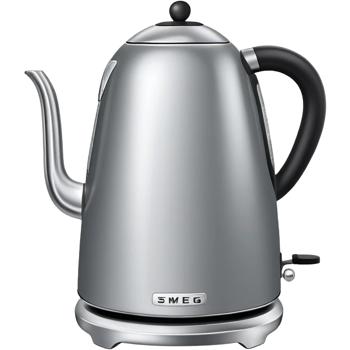 Silver colored smeg shaped kettle emoji