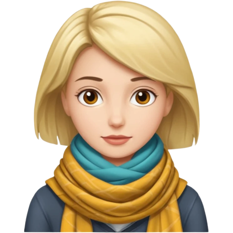 Sarah in a skarf  emoji