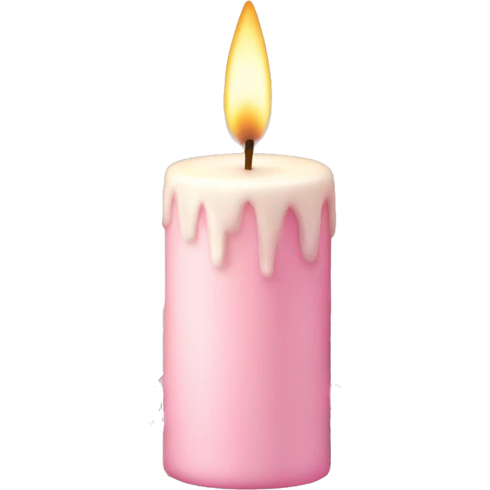 pastel pink christmas candle  emoji