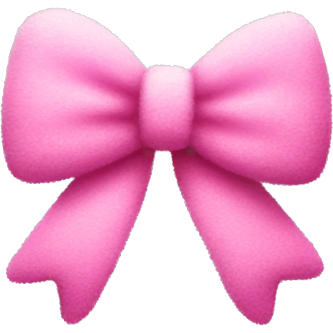 fuzzy pink bow emoji