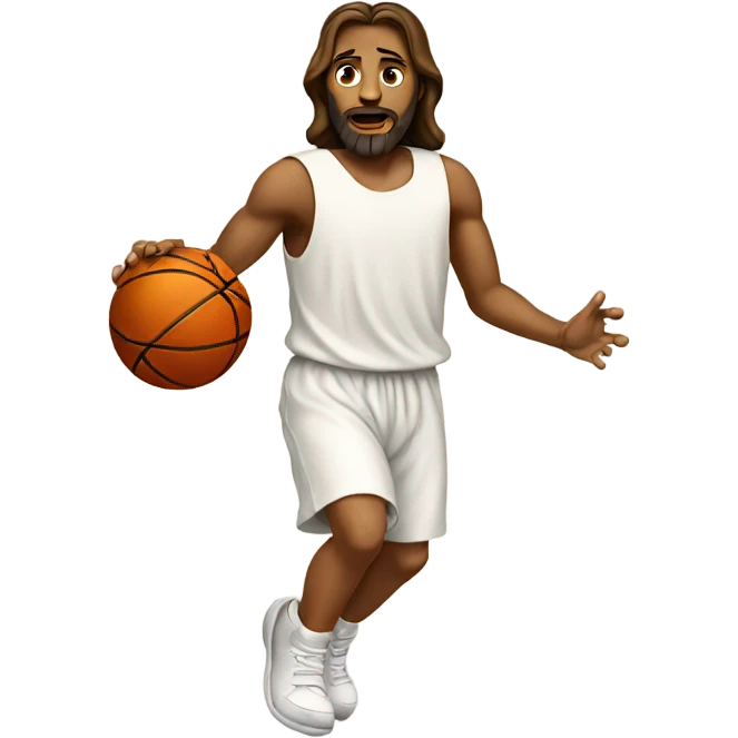 Jesus playing basketball  emoji
