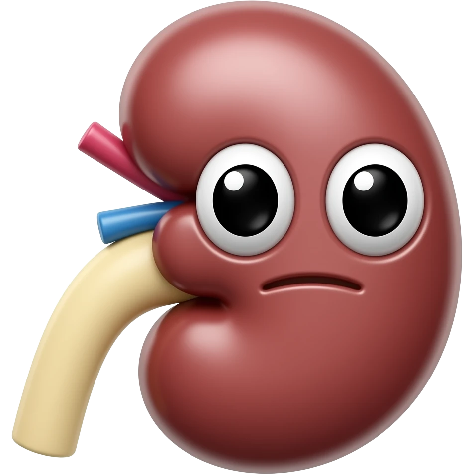 CREAME UN EMOJI DE UN RIÑÓN TRISTE emoji