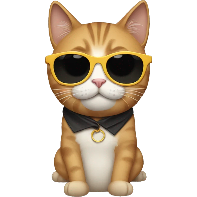 Cat wear shades emoji