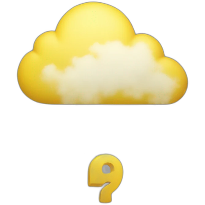 Yellow cloud connected email emoji