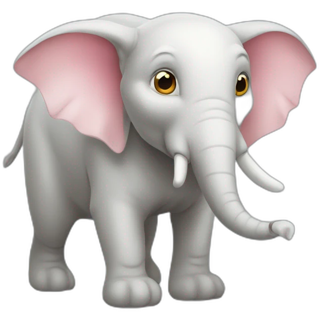 Lapin sur un éléphant emoji