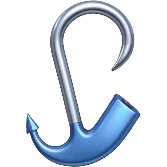 Ein Haken in ein blaues vierek emoji