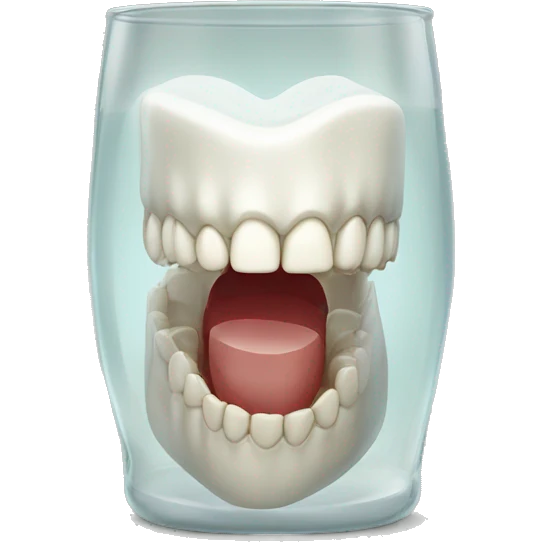 dentures in glass emoji
