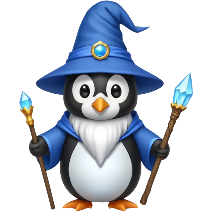 Penguin Wizard emoji