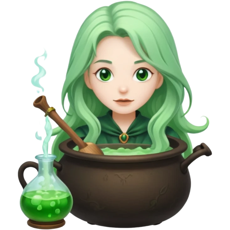 green witch cooking potion emoji