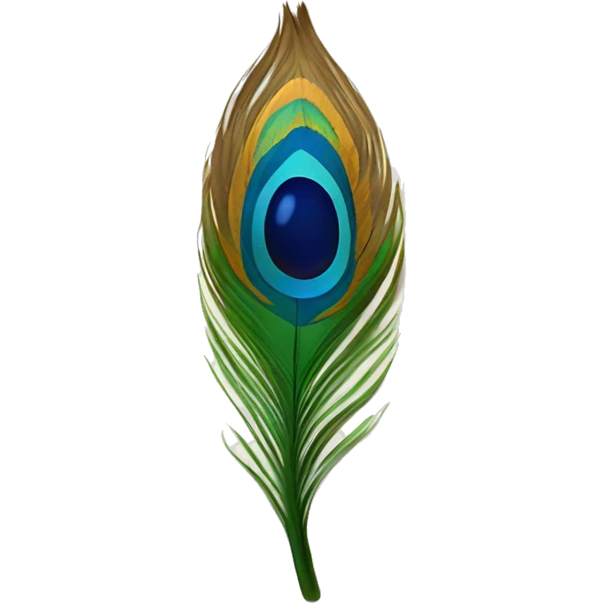Peacock feather and lord Krishna emoji